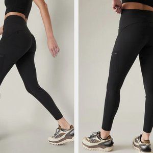 Athleta Headlands Mid Rise Tights Size 14 Gray
